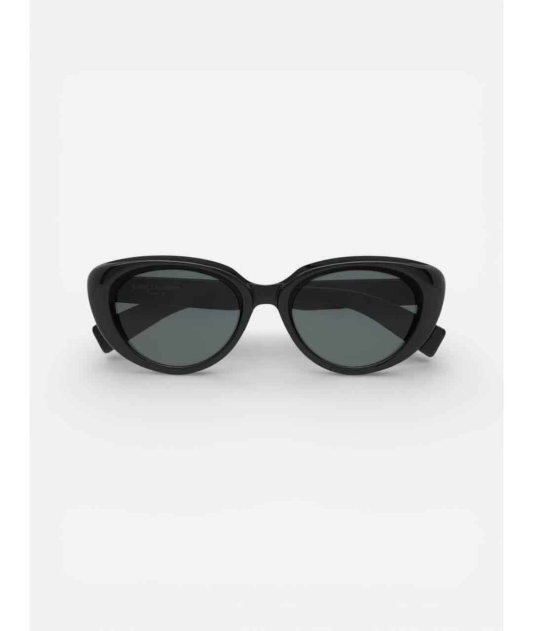 SAINT LAURENT Черные пластиковые солнцезащитные очки, фото 2