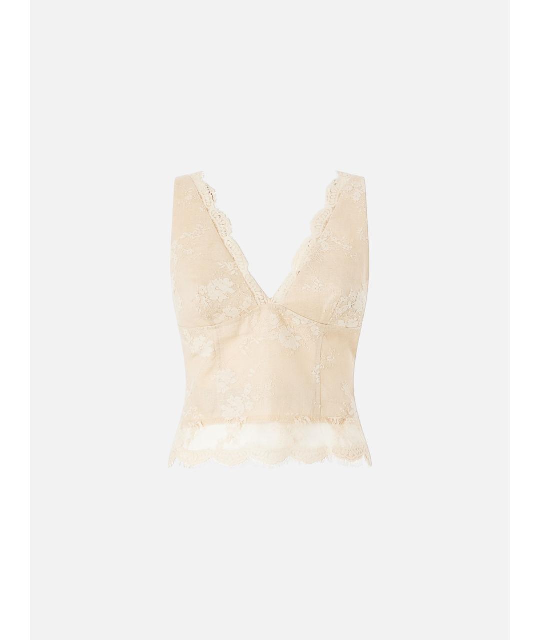 PINKO Бежевая полиамидовая блузы, фото 2