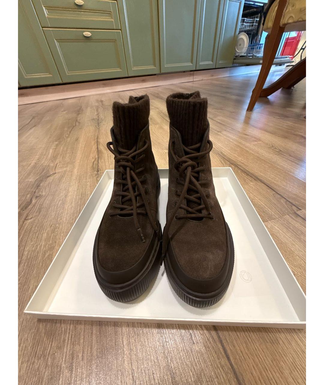 12 STOREEZ Коричневые замшевые ботинки, фото 2