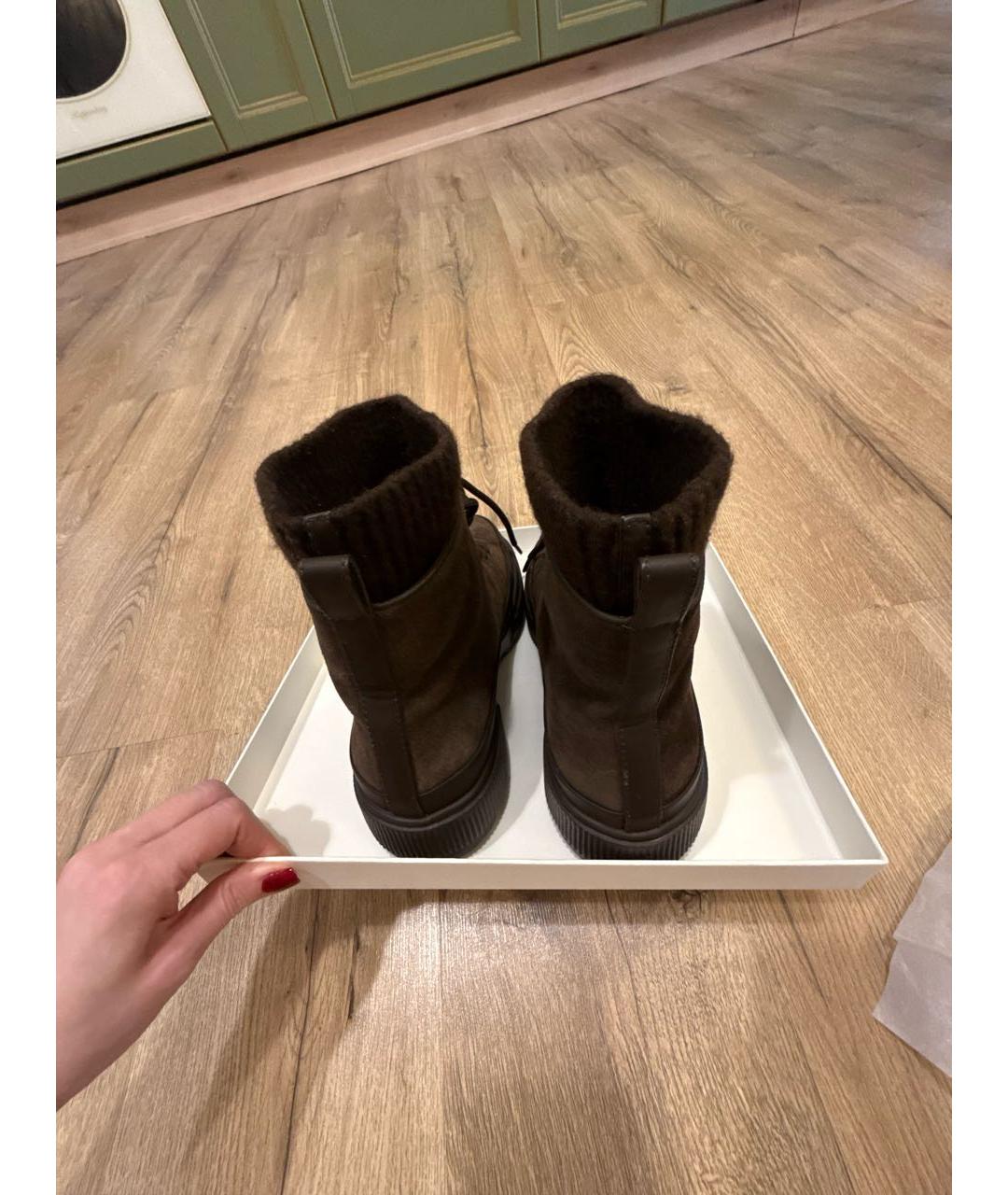 12 STOREEZ Коричневые замшевые ботинки, фото 4