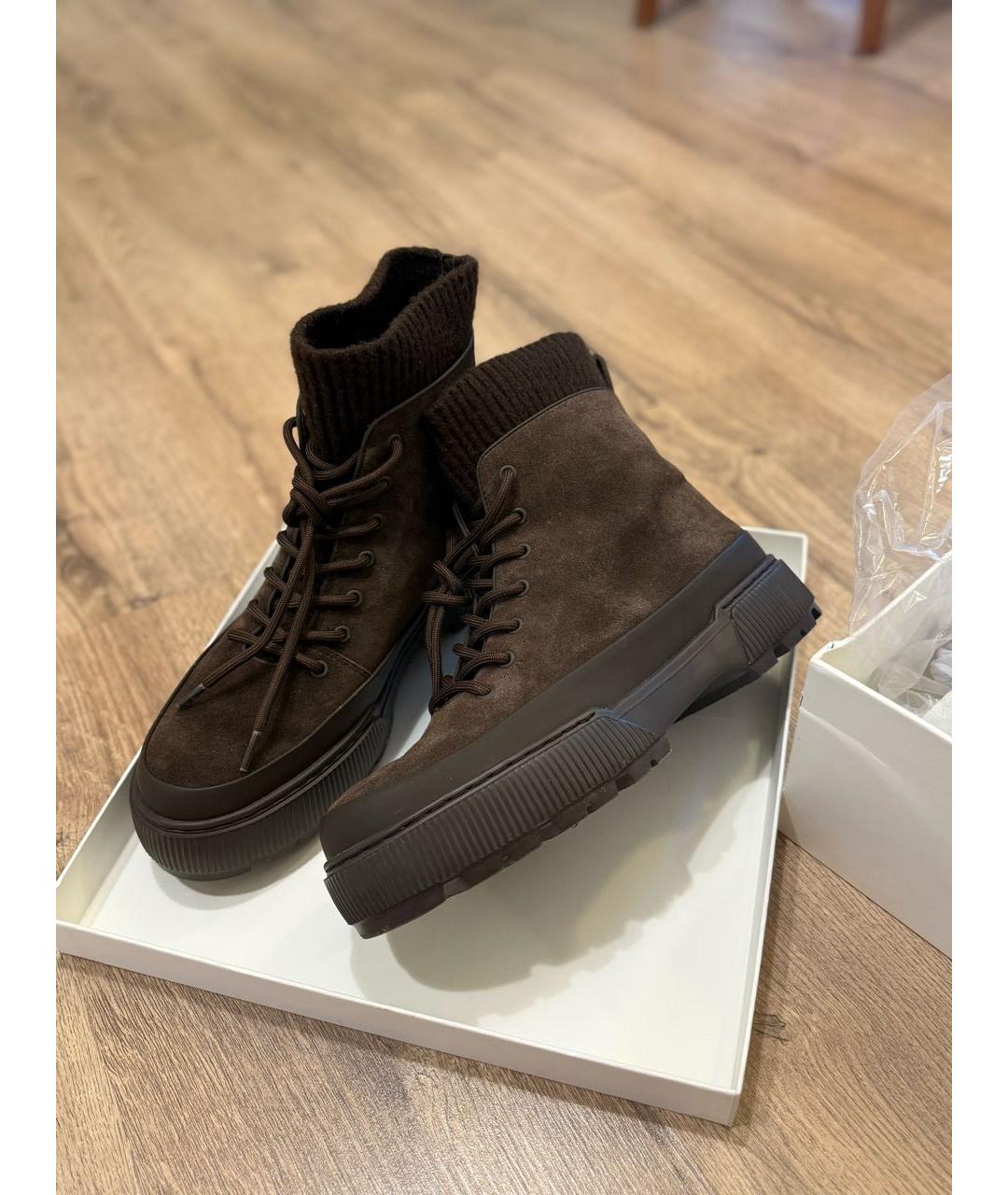 12 STOREEZ Коричневые замшевые ботинки, фото 5