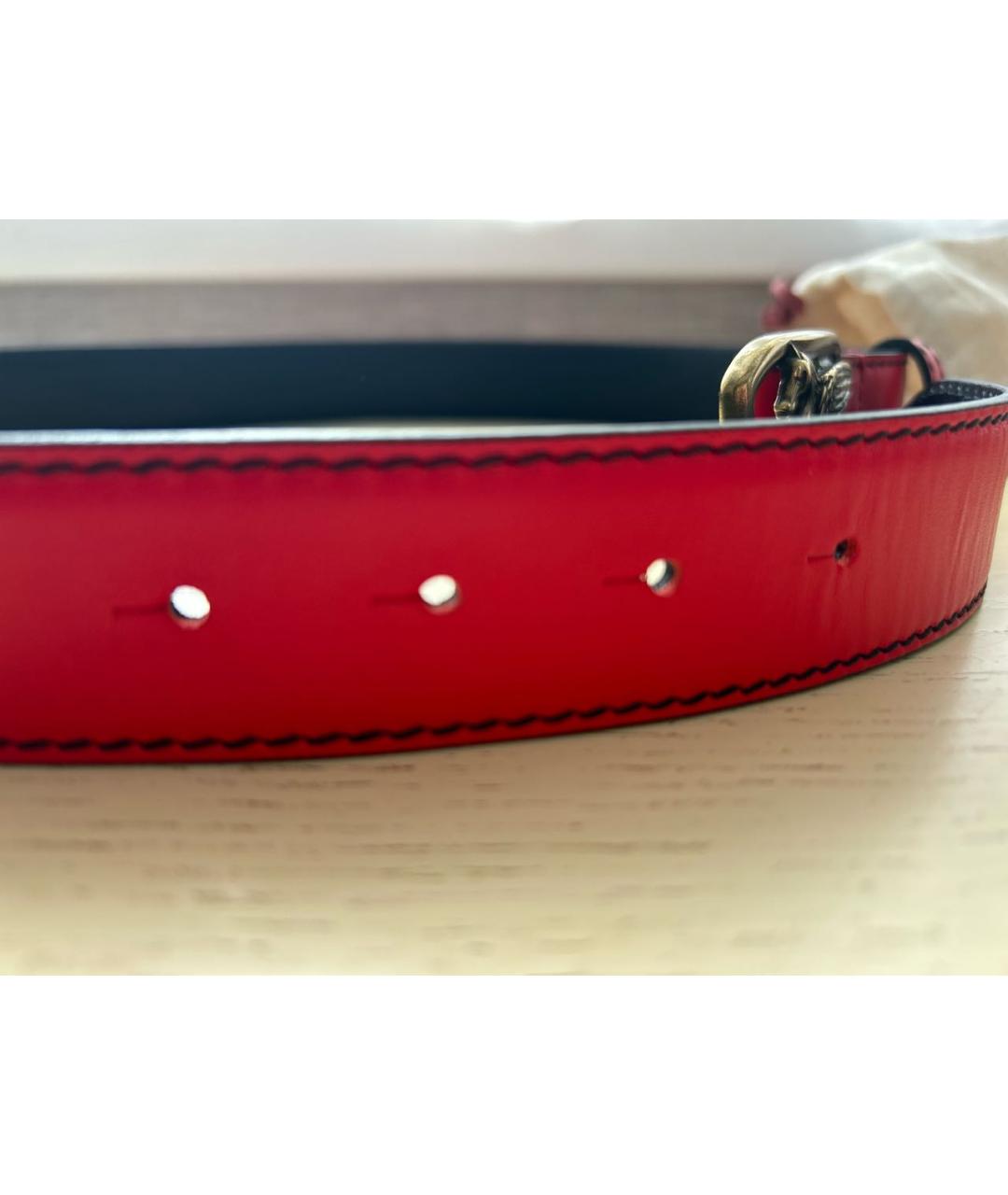 ETRO Красный кожаный ремень, фото 4