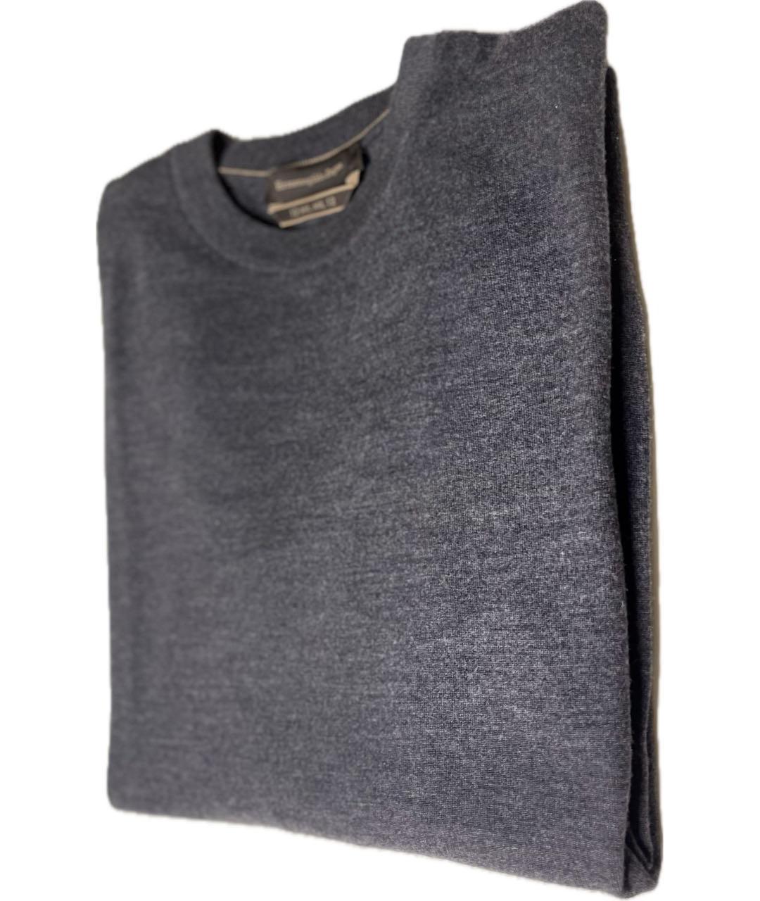 ERMENEGILDO ZEGNA XXX Антрацитовый шерстяной джемпер / свитер, фото 3