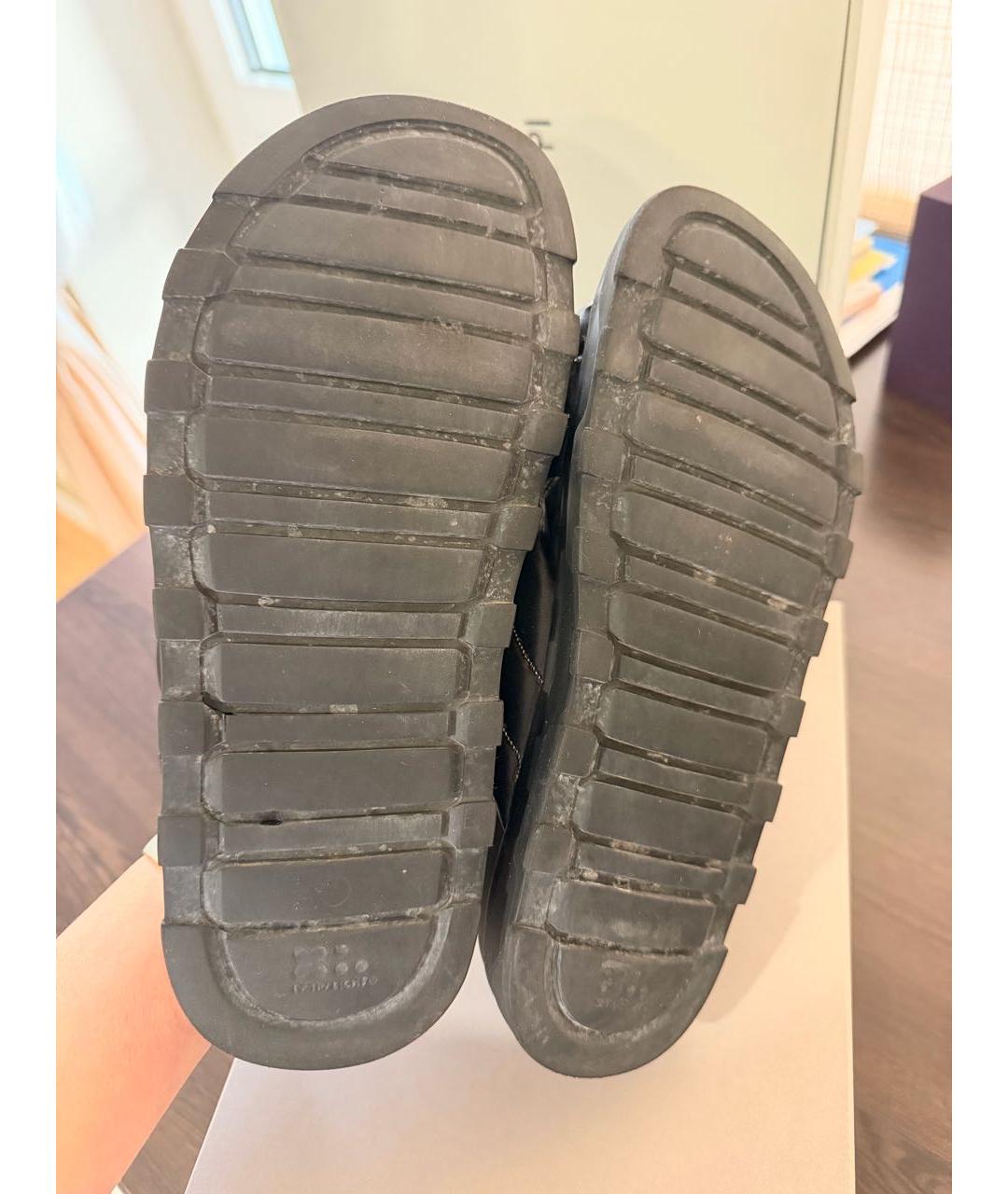 FABIANA FILIPPI Черные кожаные шлепанцы, фото 5