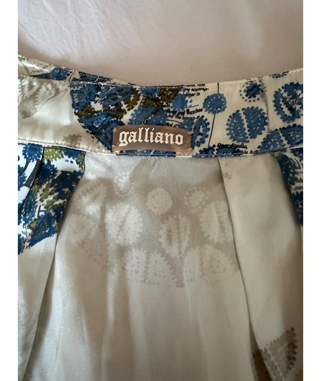 JOHN GALLIANO Мульти шелковая юбка мини, фото 3