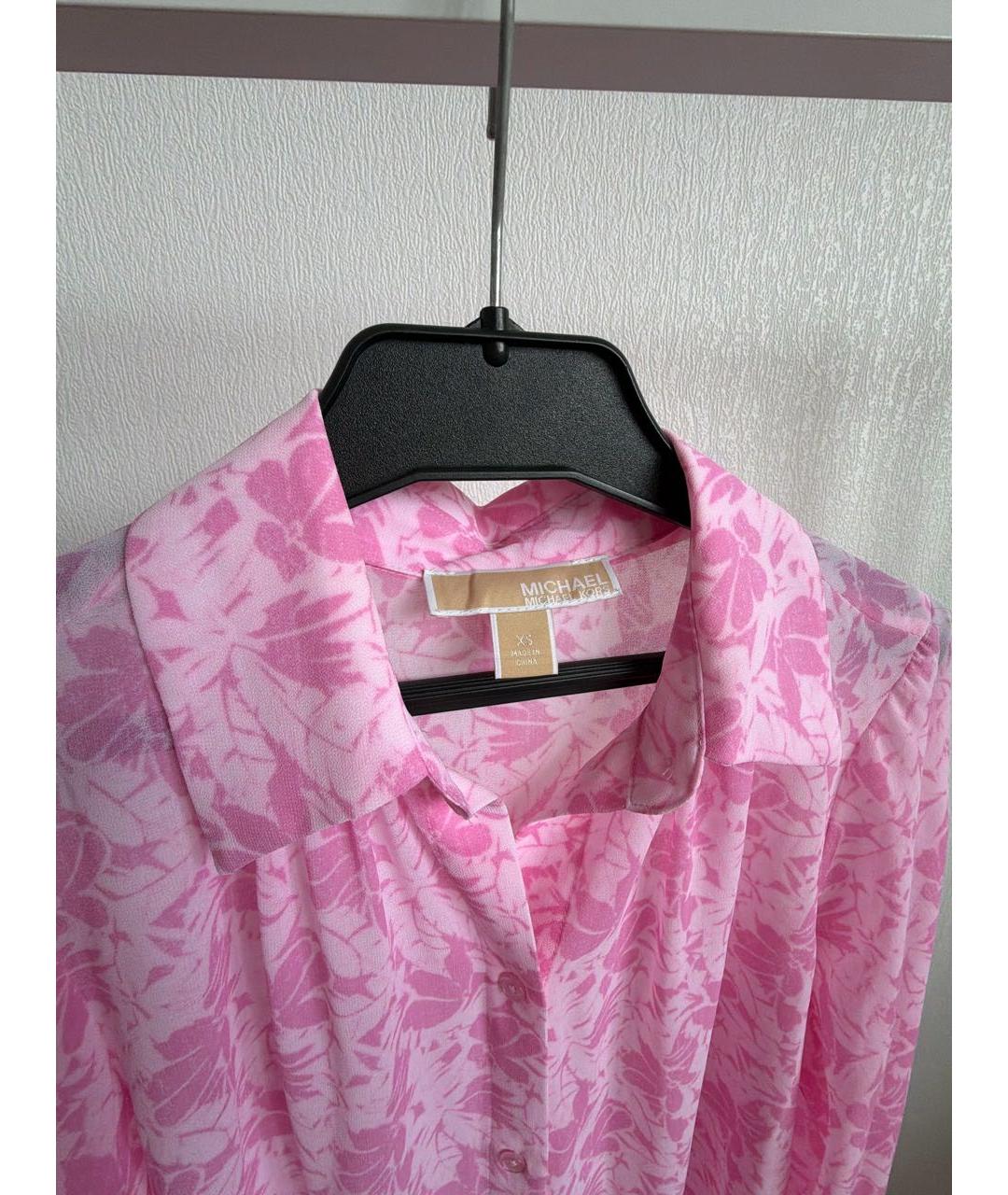 MICHAEL KORS Розовая полиэстеровая блузы, фото 3
