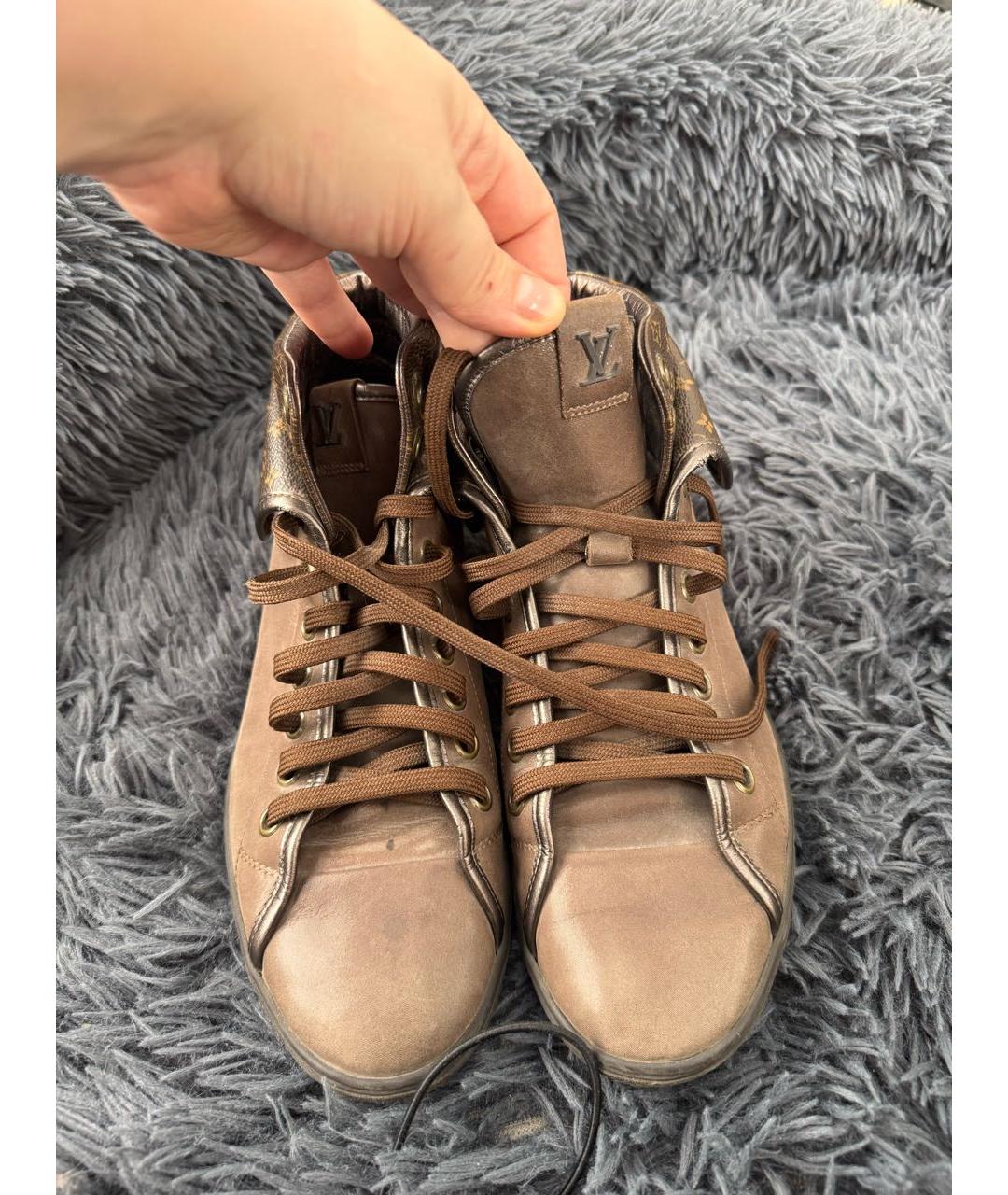 LOUIS VUITTON Коричневые кеды, фото 2