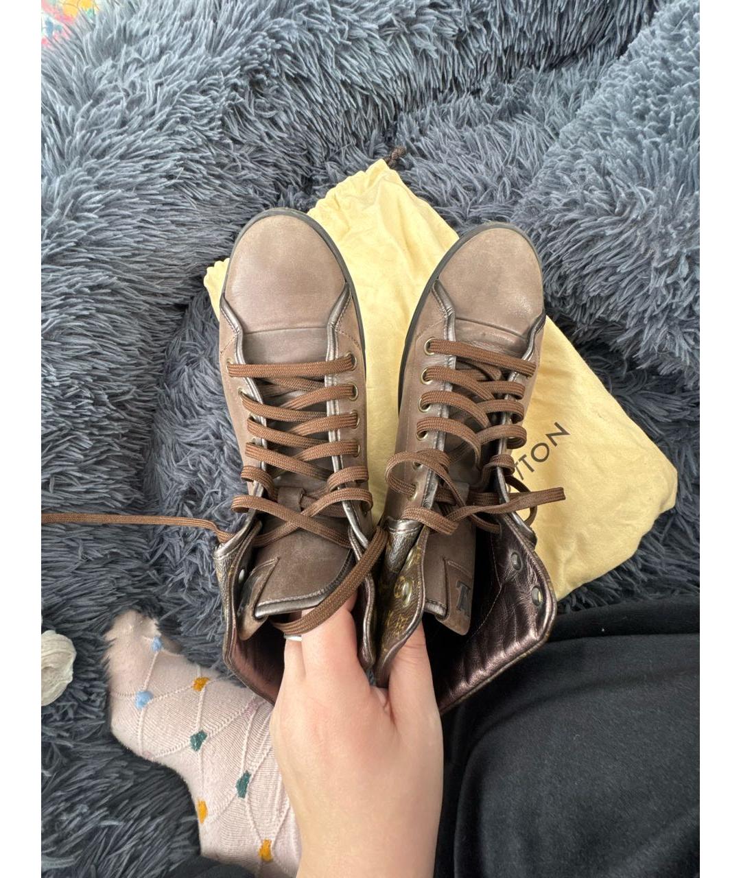 LOUIS VUITTON Коричневые кеды, фото 3