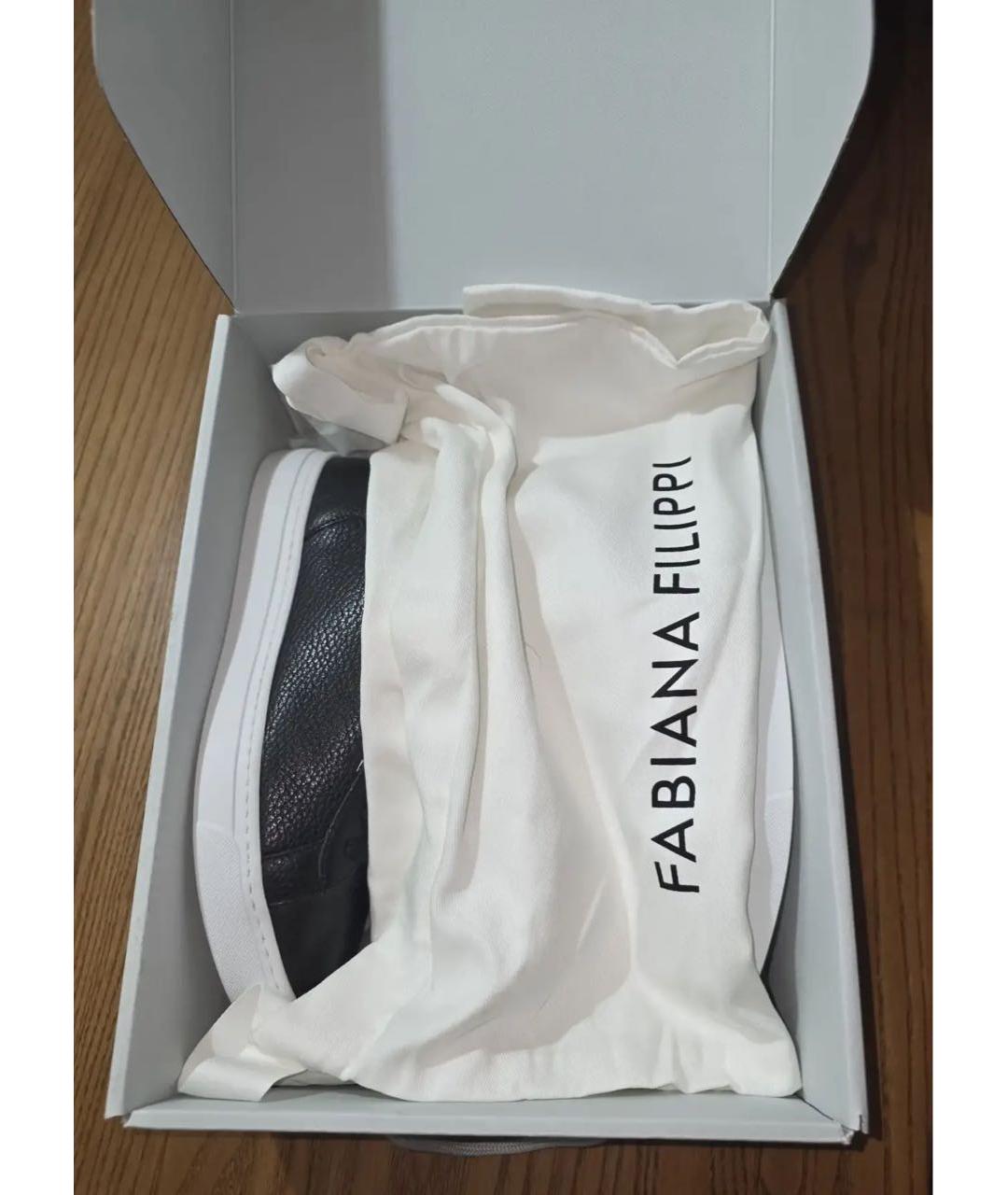 FABIANA FILIPPI Черные кожаные кеды, фото 5