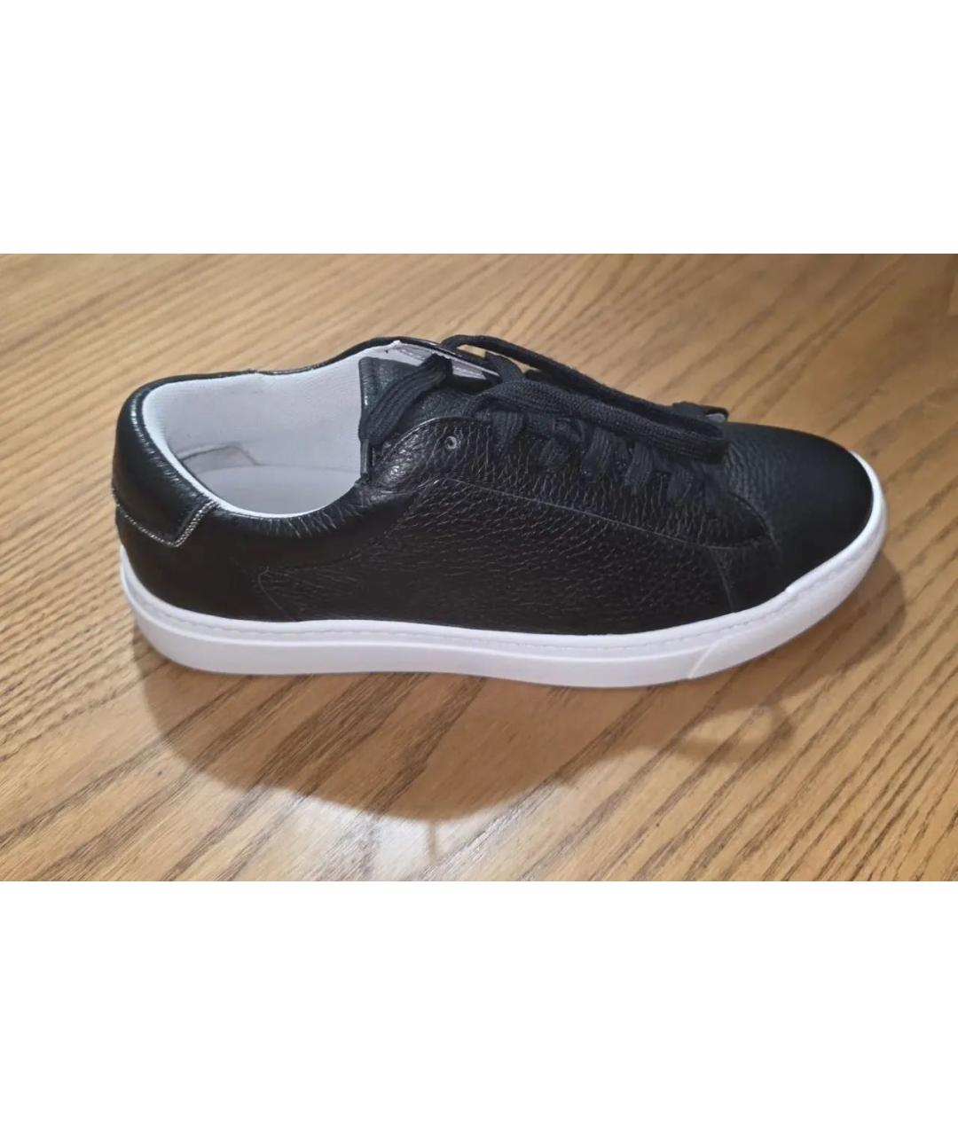 FABIANA FILIPPI Черные кожаные кеды, фото 6