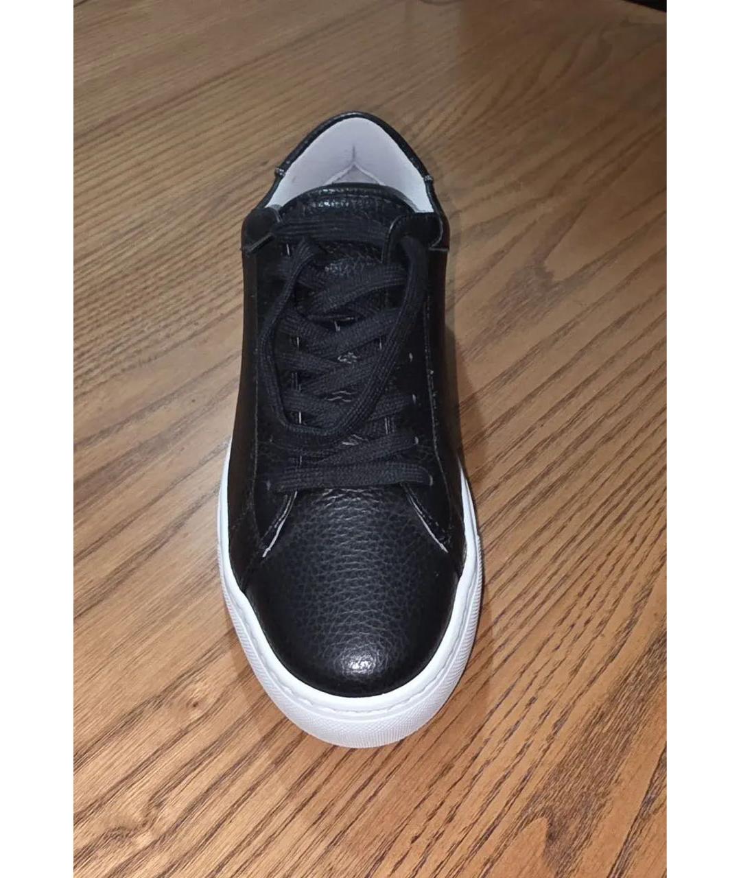 FABIANA FILIPPI Черные кожаные кеды, фото 2