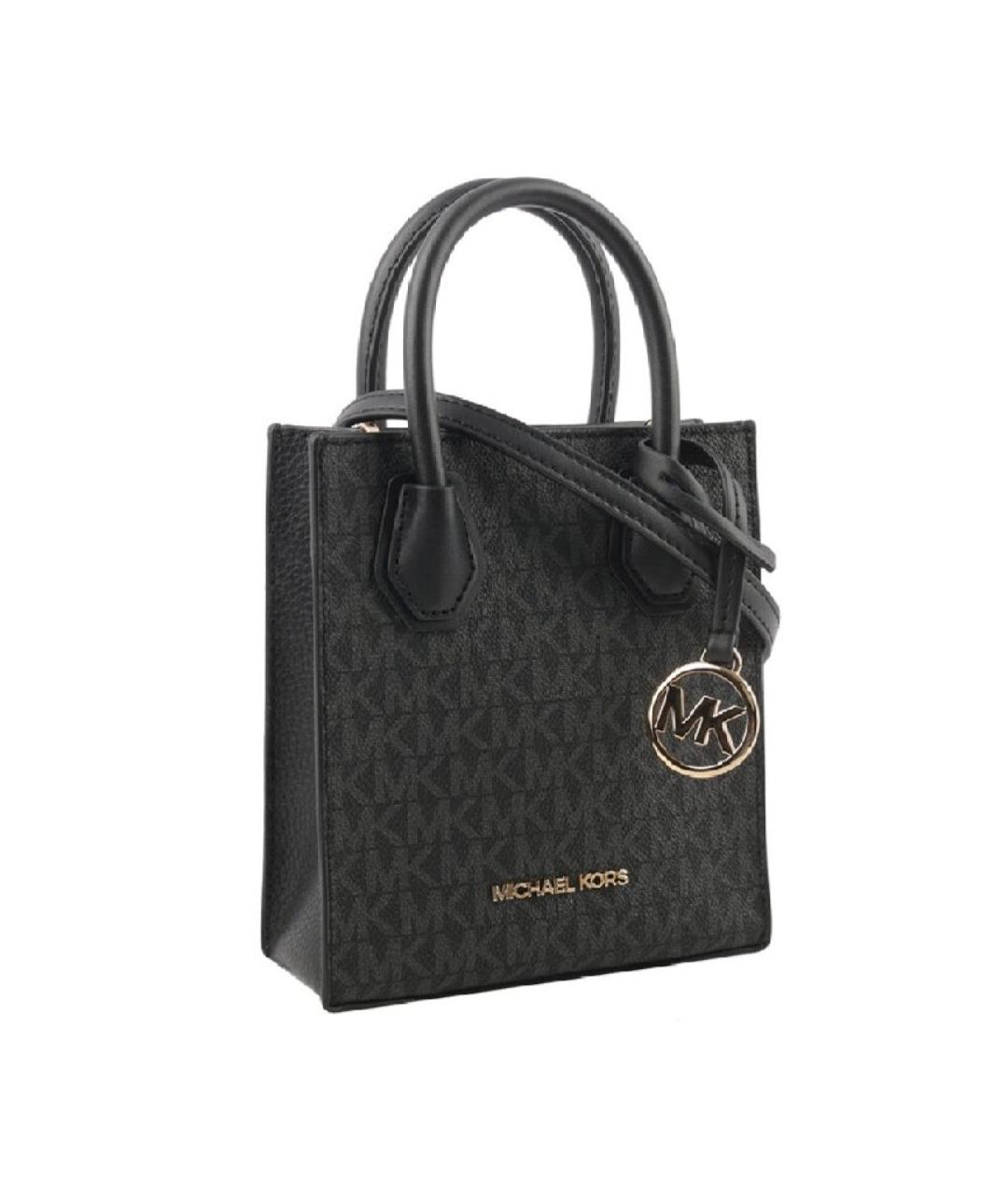 MICHAEL KORS Черная сумка с короткими ручками из искусственной кожи, фото 1