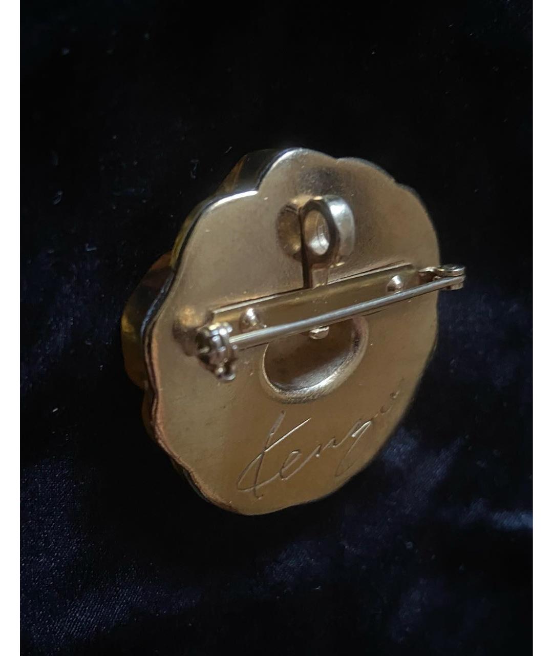 KENZO Золотая металлическая булавка / брошь, фото 3