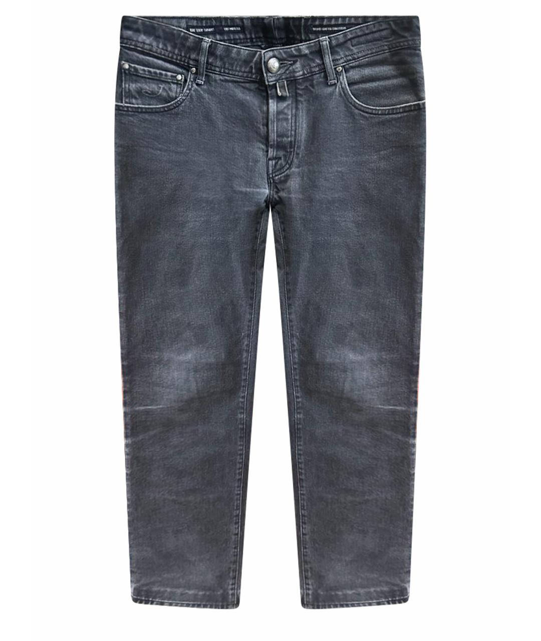 JACOB COHEN Антрацитовые хлопковые прямые джинсы, фото 1