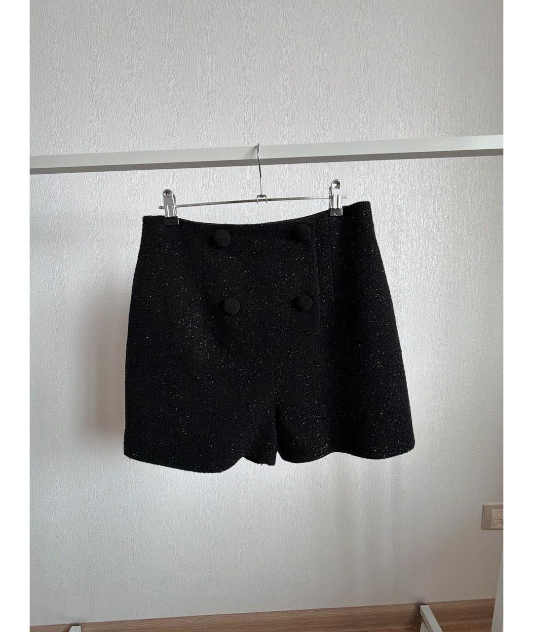 SELF-PORTRAIT Черные шерстяные шорты, фото 7