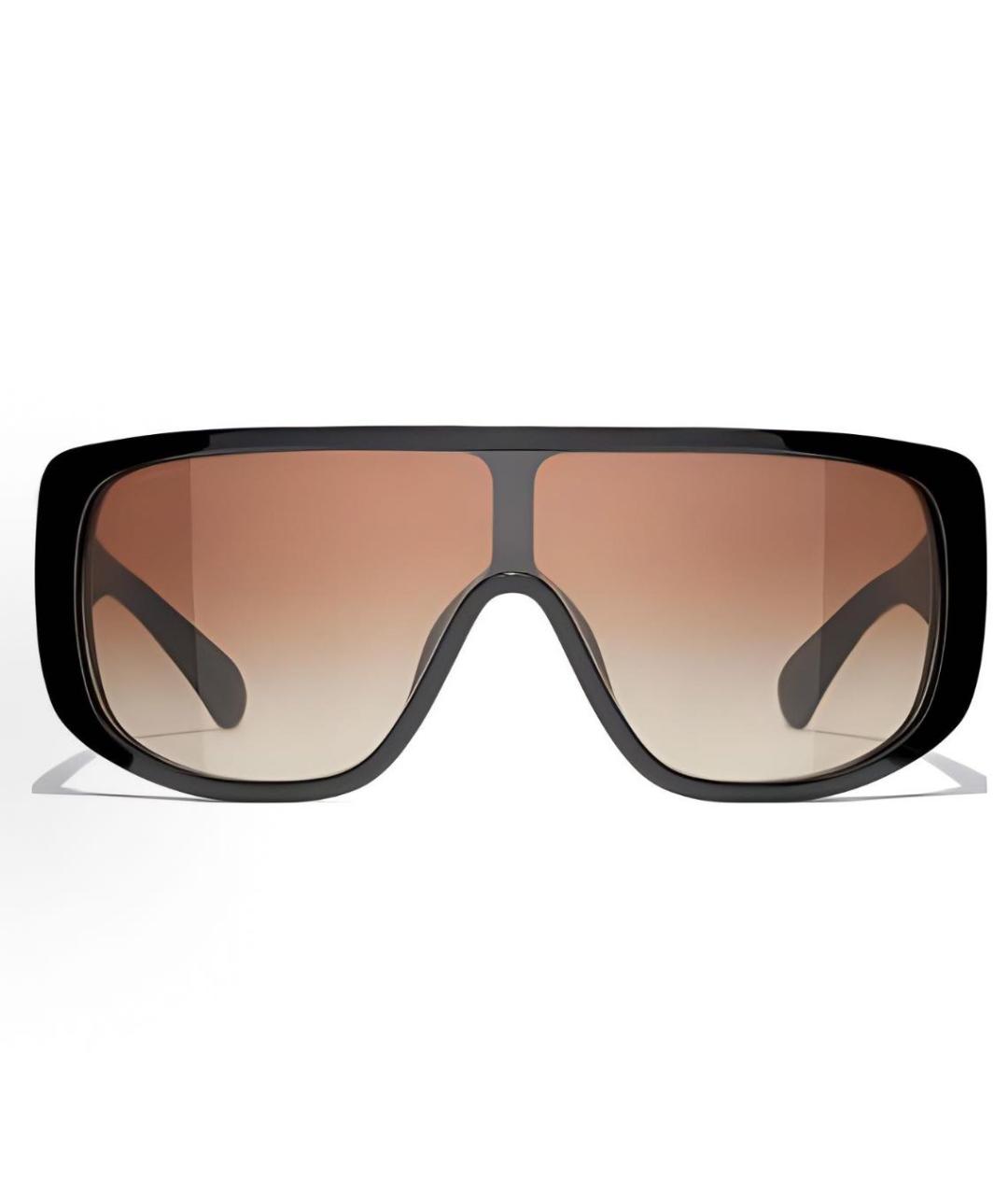 CHANEL Коричневые пластиковые солнцезащитные очки, фото 3