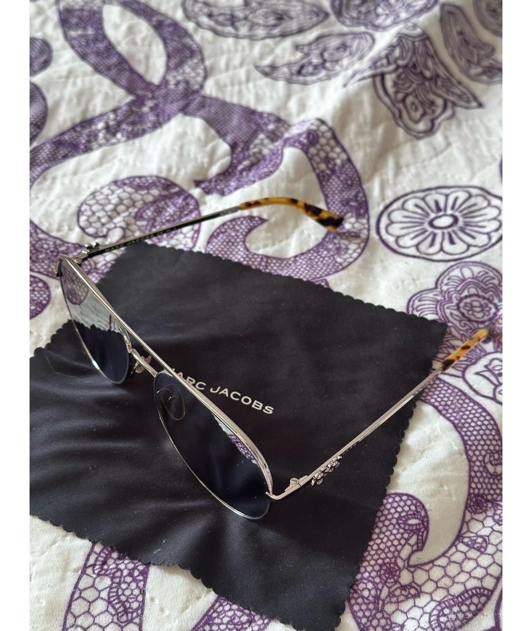 MARC JACOBS Серебряные металлические солнцезащитные очки, фото 2