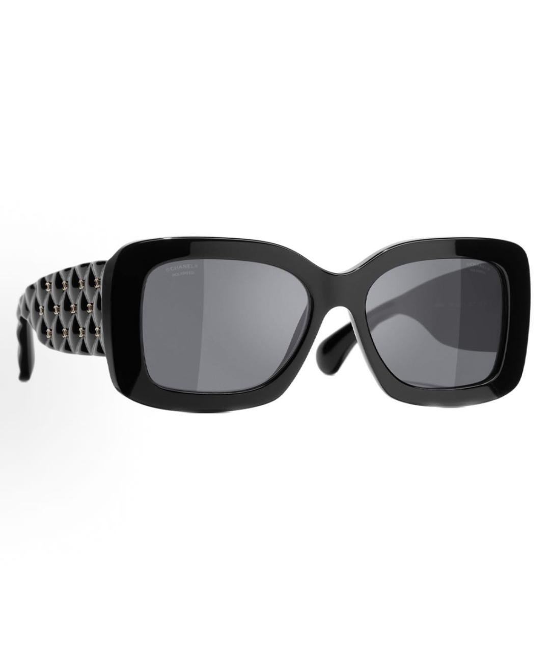 CHANEL Черные пластиковые солнцезащитные очки, фото 5