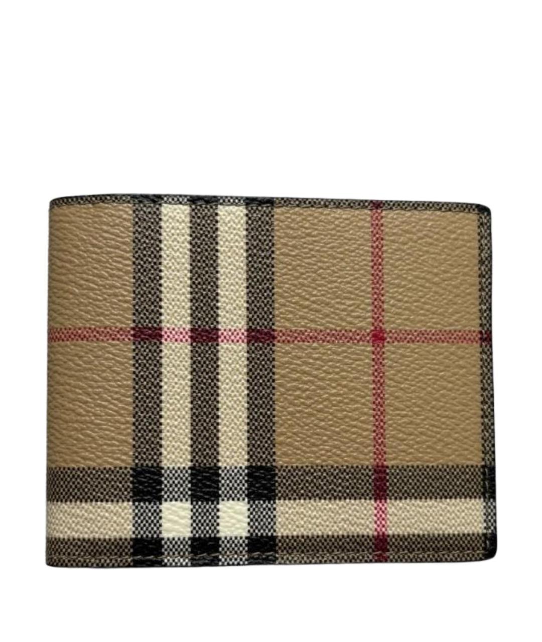 BURBERRY Коричневый кожаный кошелек, фото 1