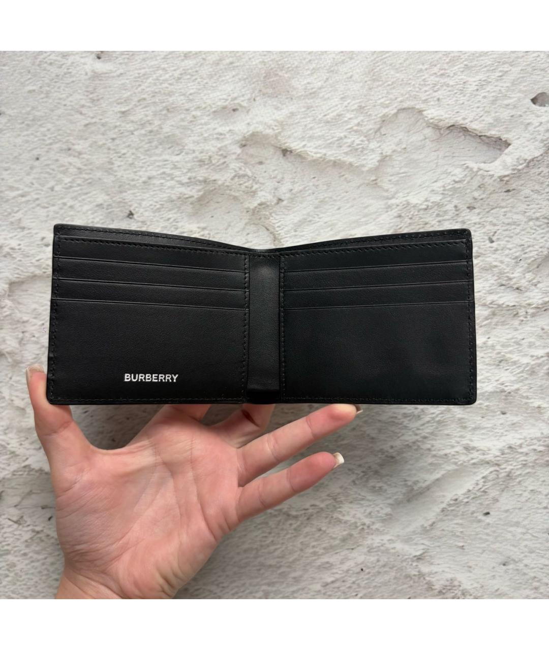 BURBERRY Коричневый кожаный кошелек, фото 4