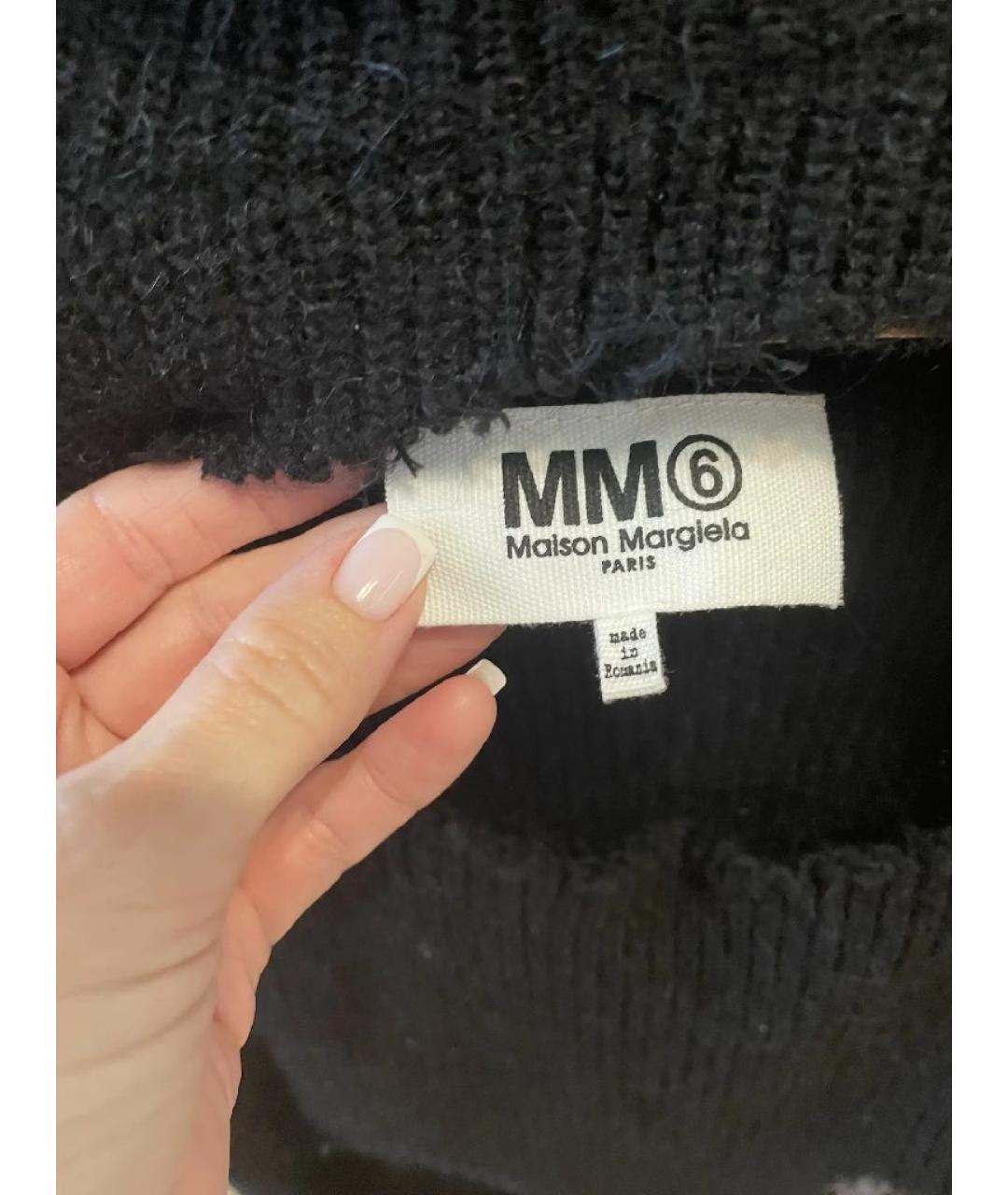 MM6 MAISON MARGIELA Черная шерстяная жилетка, фото 4