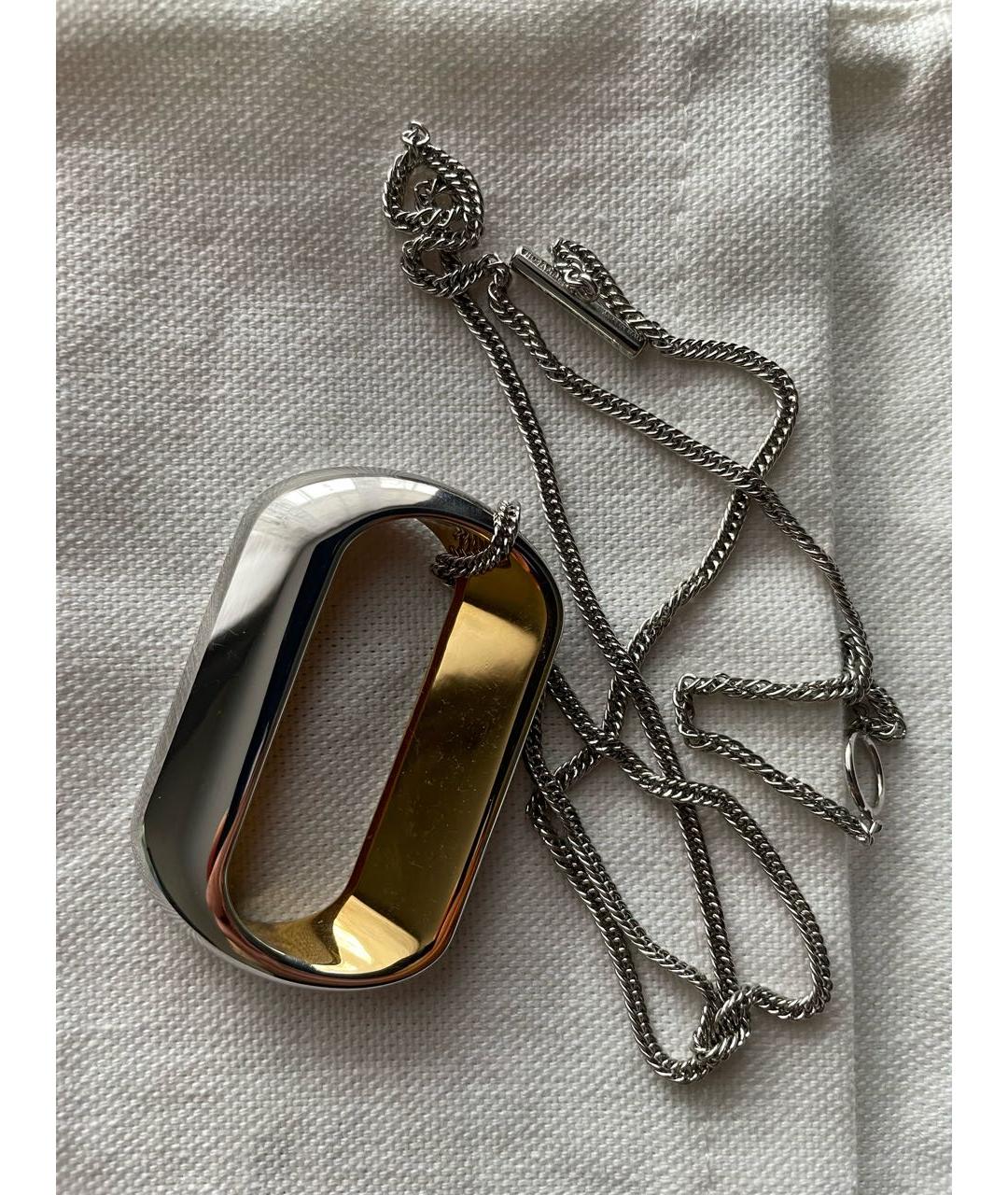 JIL SANDER Серебряное латунное колье, фото 2
