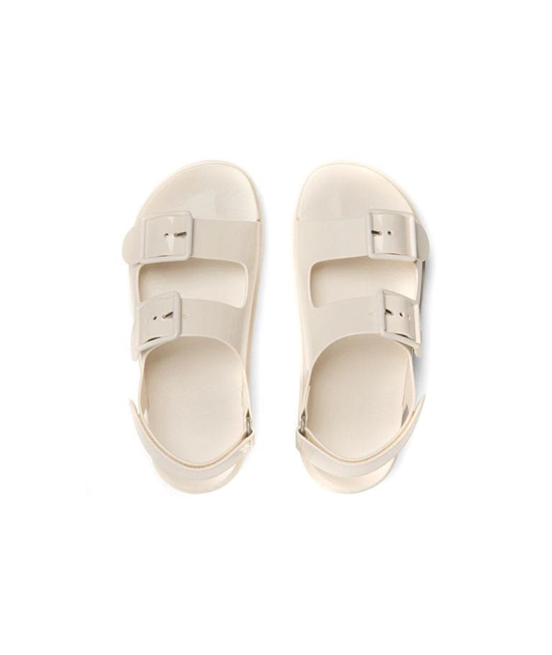 GUCCI Бежевые неопреновые сандалии, фото 4