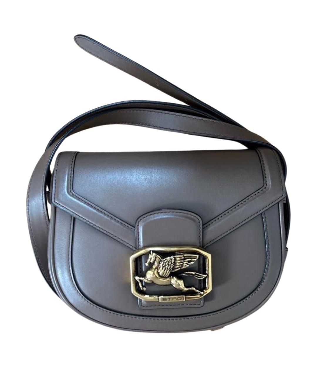 ETRO Бежевая кожаная сумка через плечо, фото 9