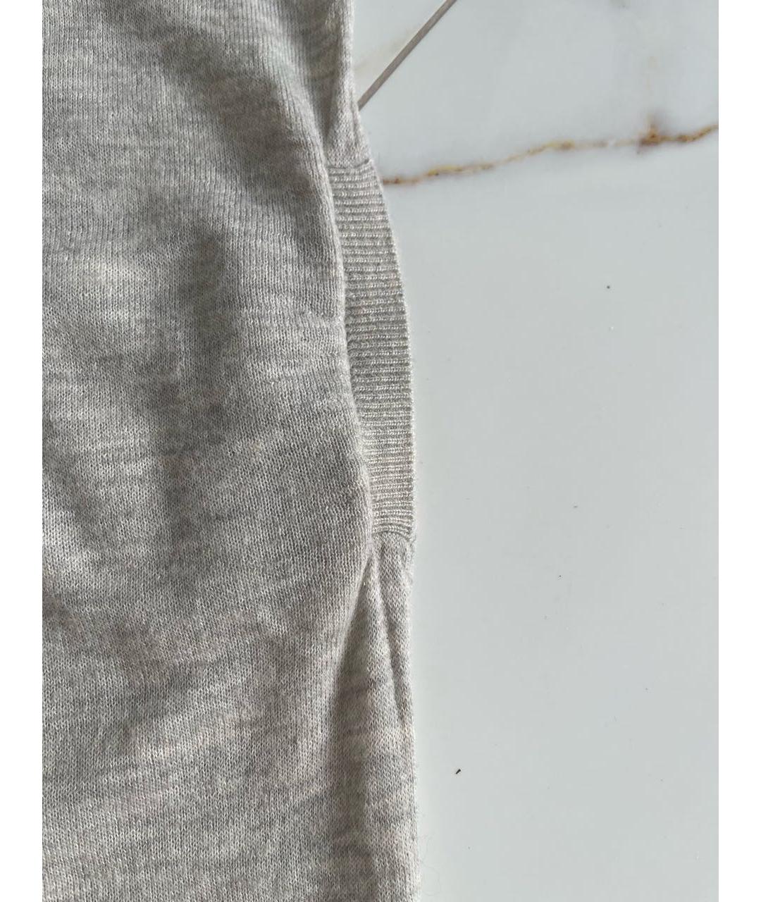 MAX MARA STUDIO Серое кашемировое повседневное платье, фото 5