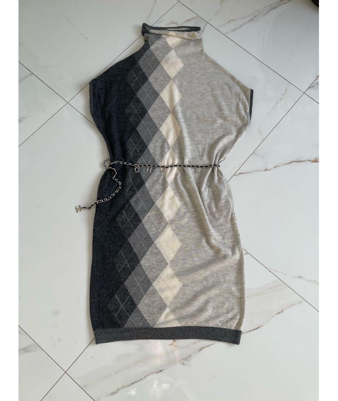 MAX MARA STUDIO Серое кашемировое повседневное платье, фото 9