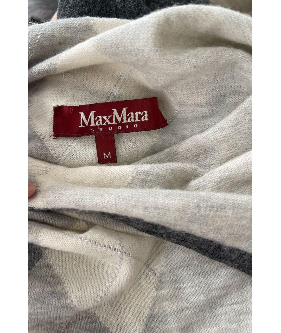 MAX MARA STUDIO Серое кашемировое повседневное платье, фото 6