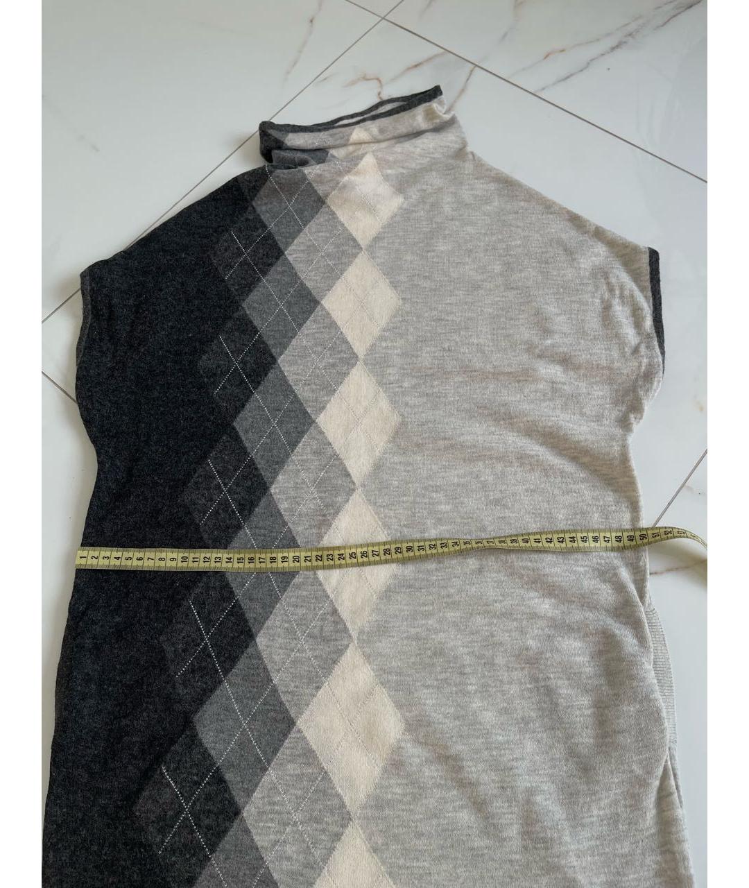 MAX MARA STUDIO Серое кашемировое повседневное платье, фото 7