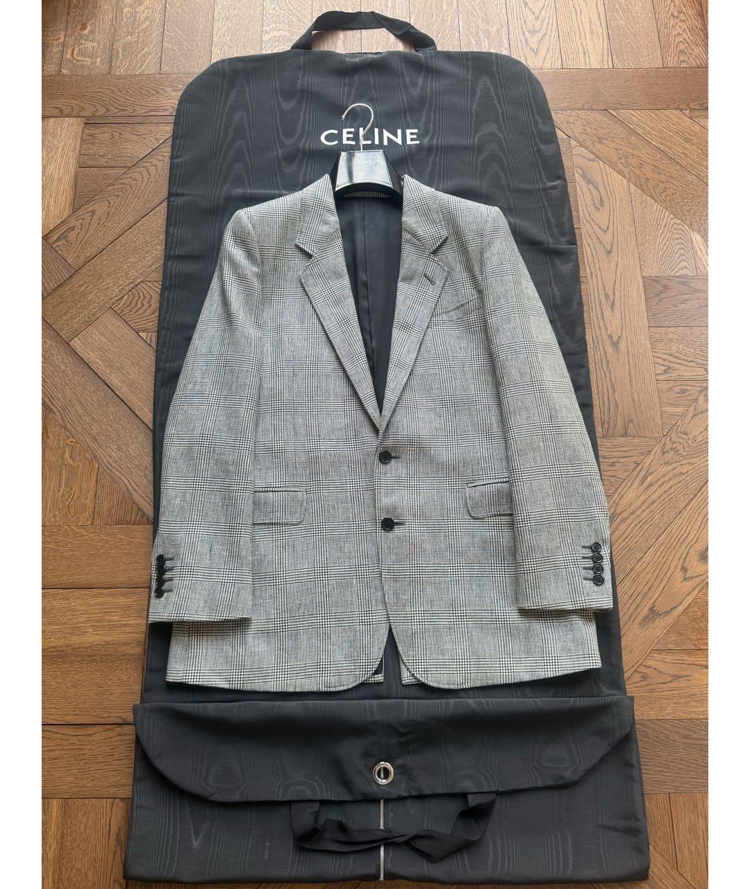 CELINE Серый шерстяной жакет/пиджак, фото 6