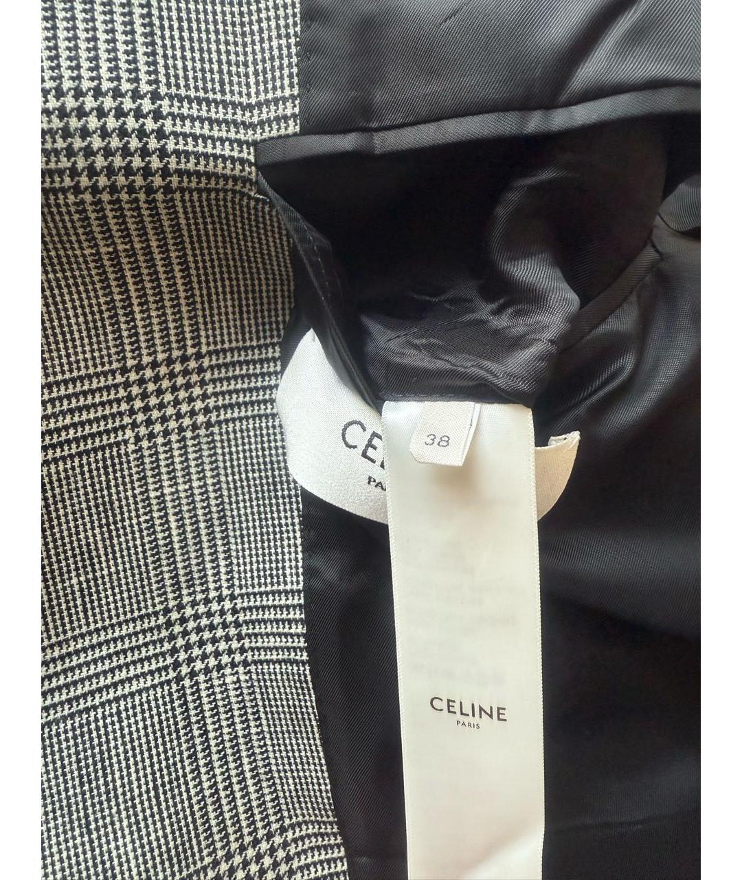 CELINE Серый шерстяной жакет/пиджак, фото 3