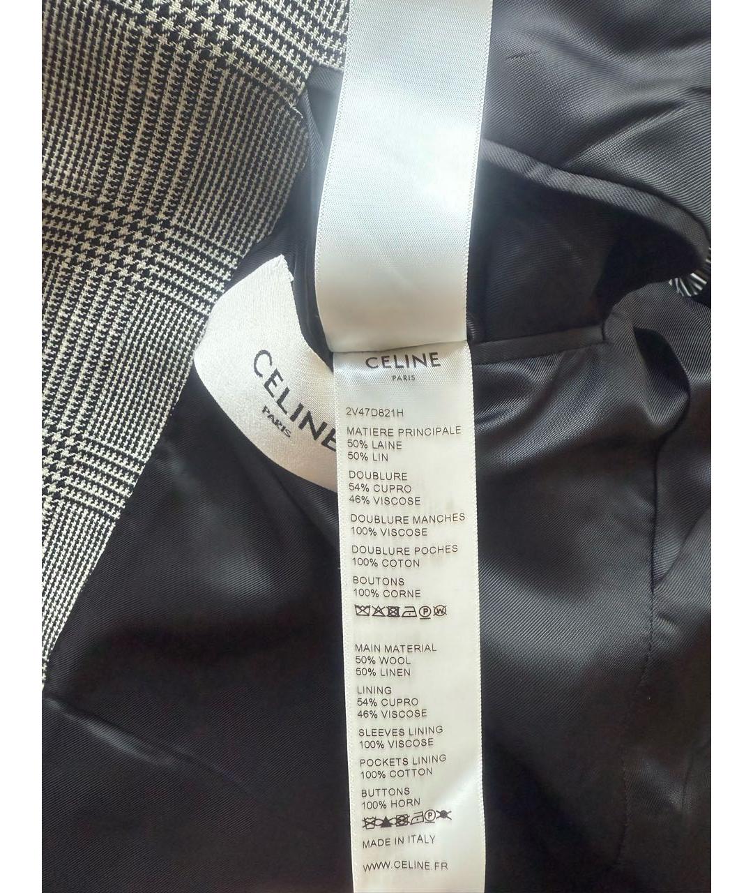 CELINE Серый шерстяной жакет/пиджак, фото 4