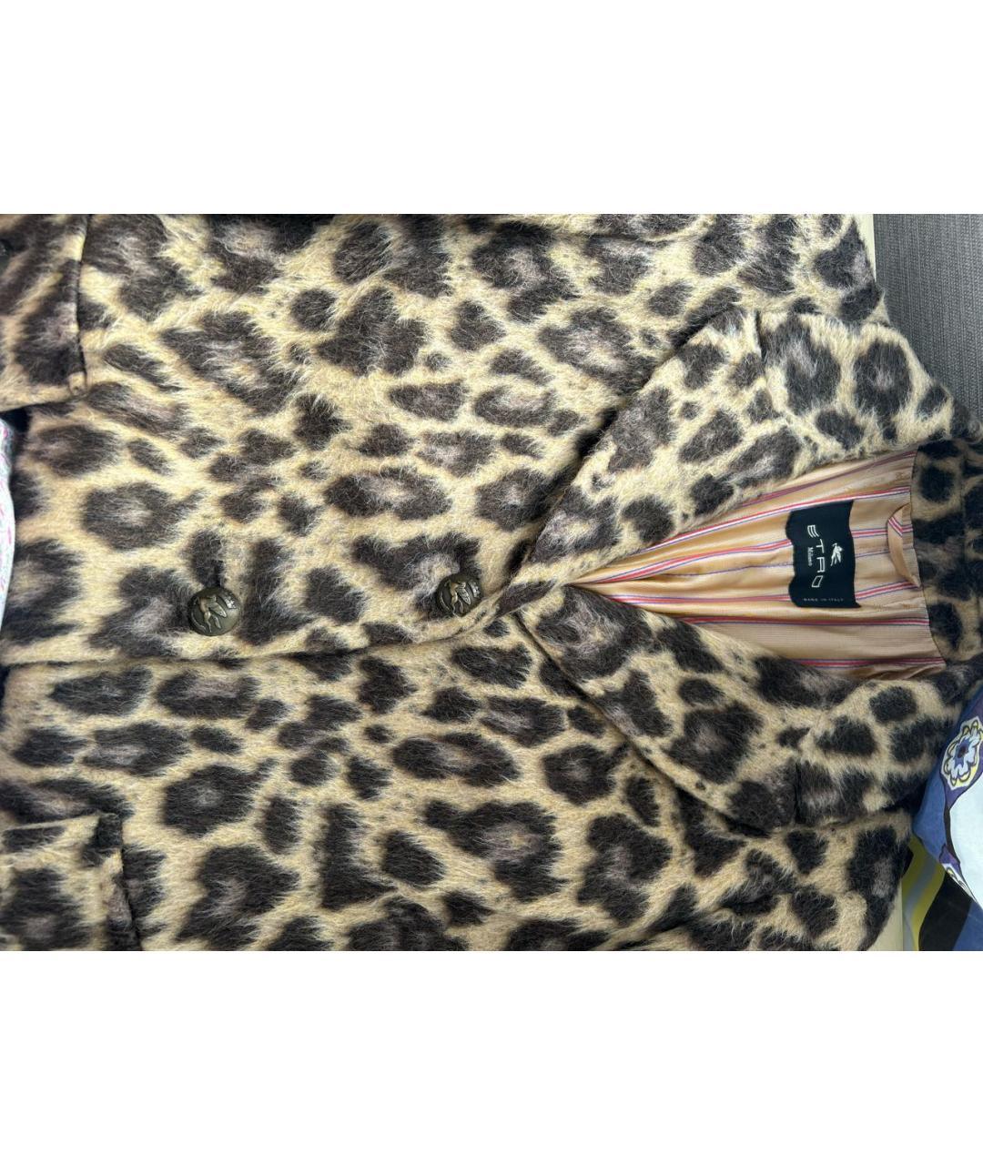 ETRO Коричневое шерстяное пальто, фото 4