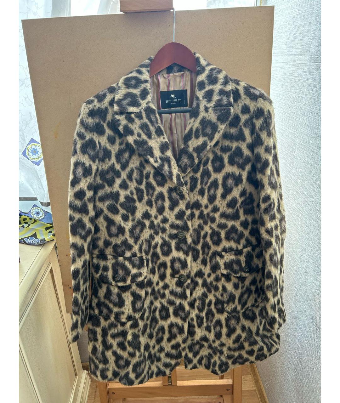 ETRO Коричневое шерстяное пальто, фото 9