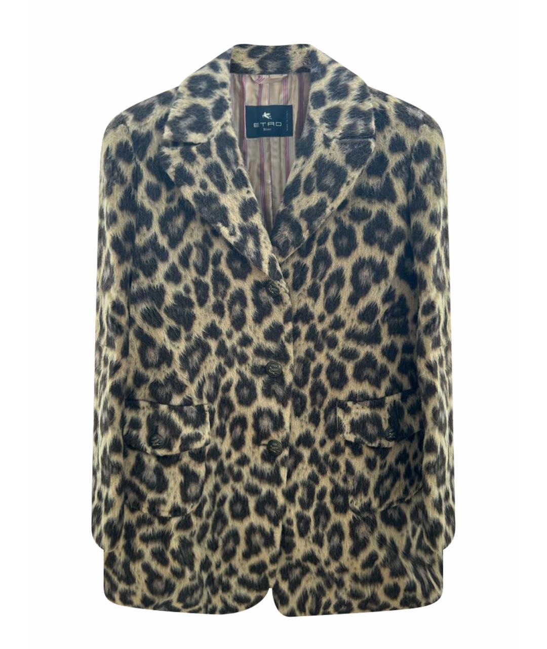 ETRO Коричневое шерстяное пальто, фото 1