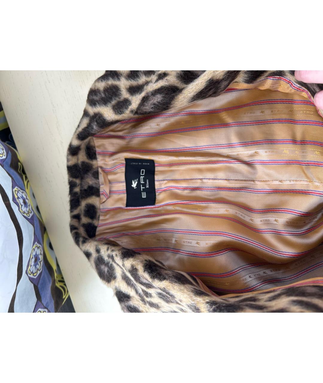 ETRO Коричневое шерстяное пальто, фото 3