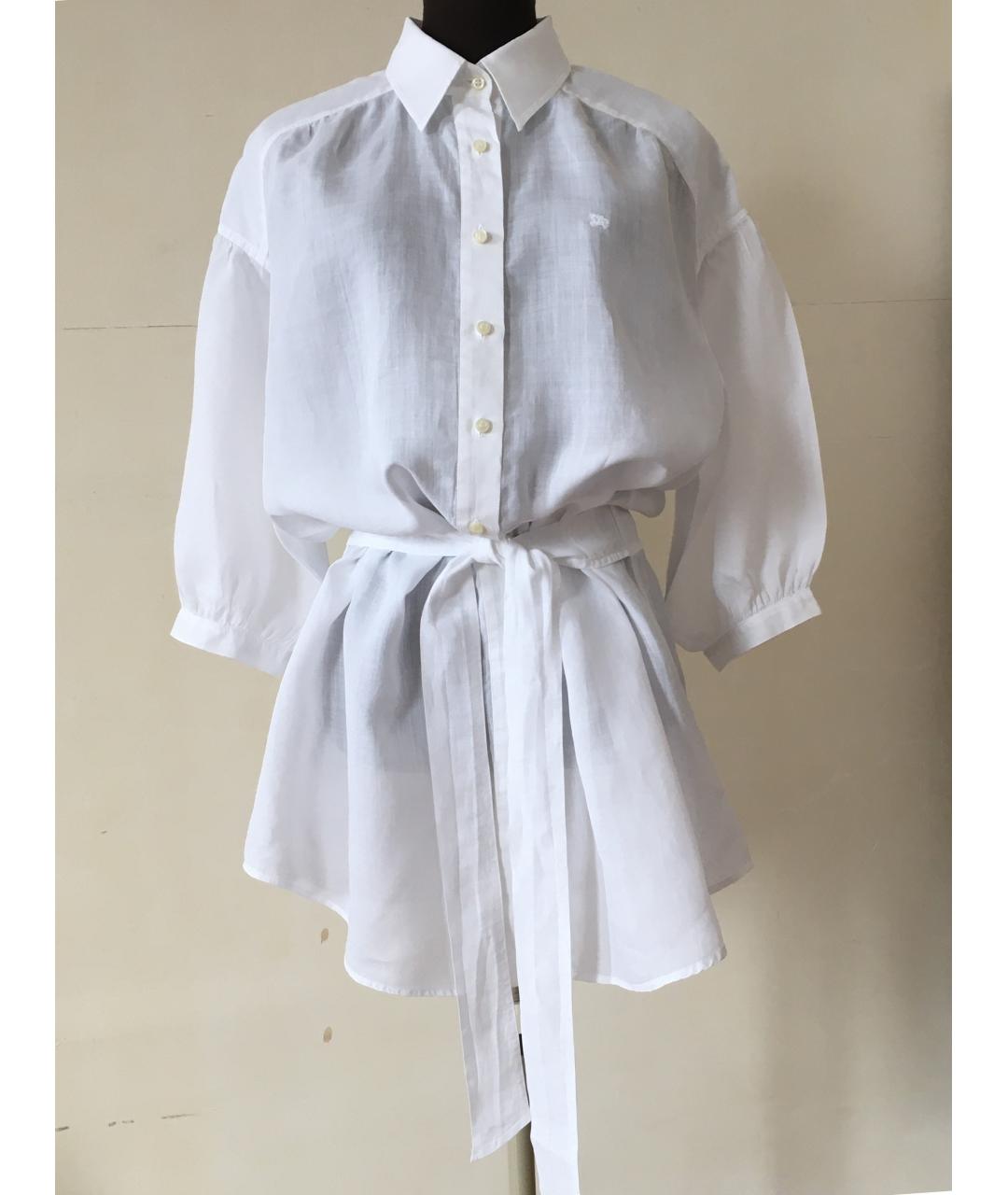 BURBERRY Белая хлопковая блузы, фото 7