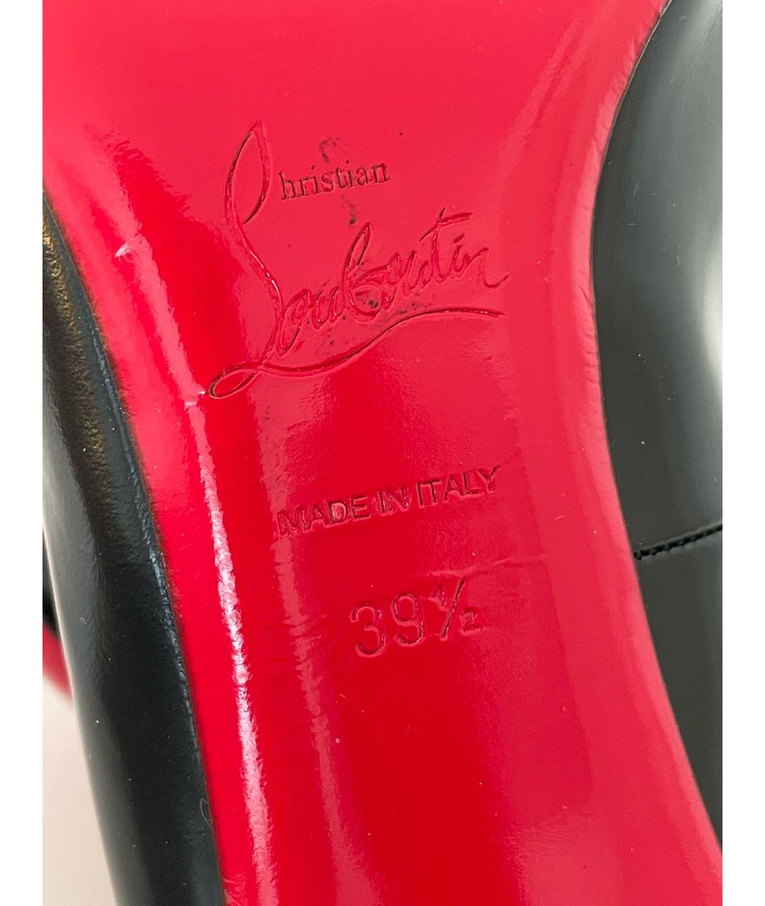 CHRISTIAN LOUBOUTIN Черные кожаные туфли, фото 7