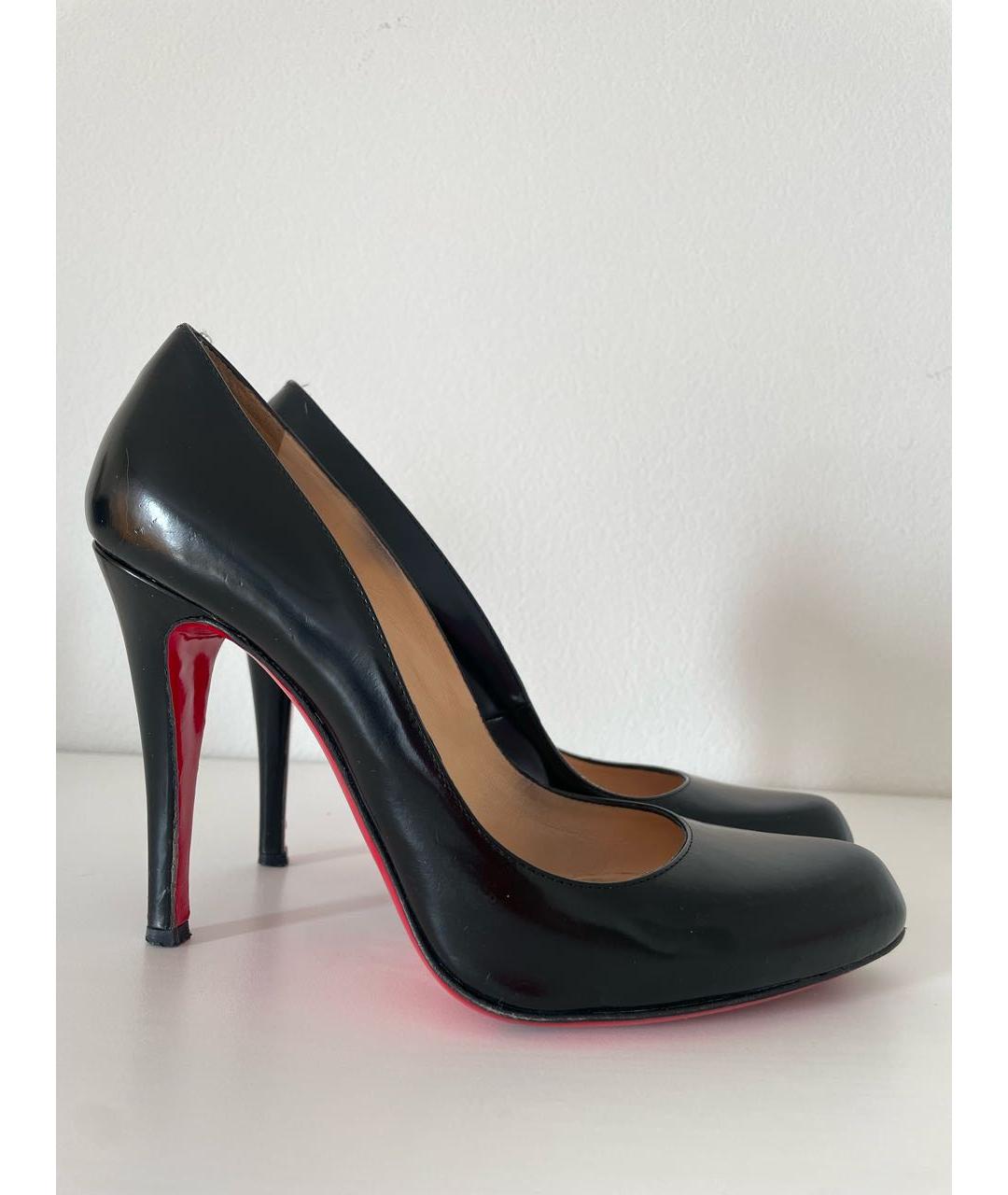 CHRISTIAN LOUBOUTIN Черные кожаные туфли, фото 9