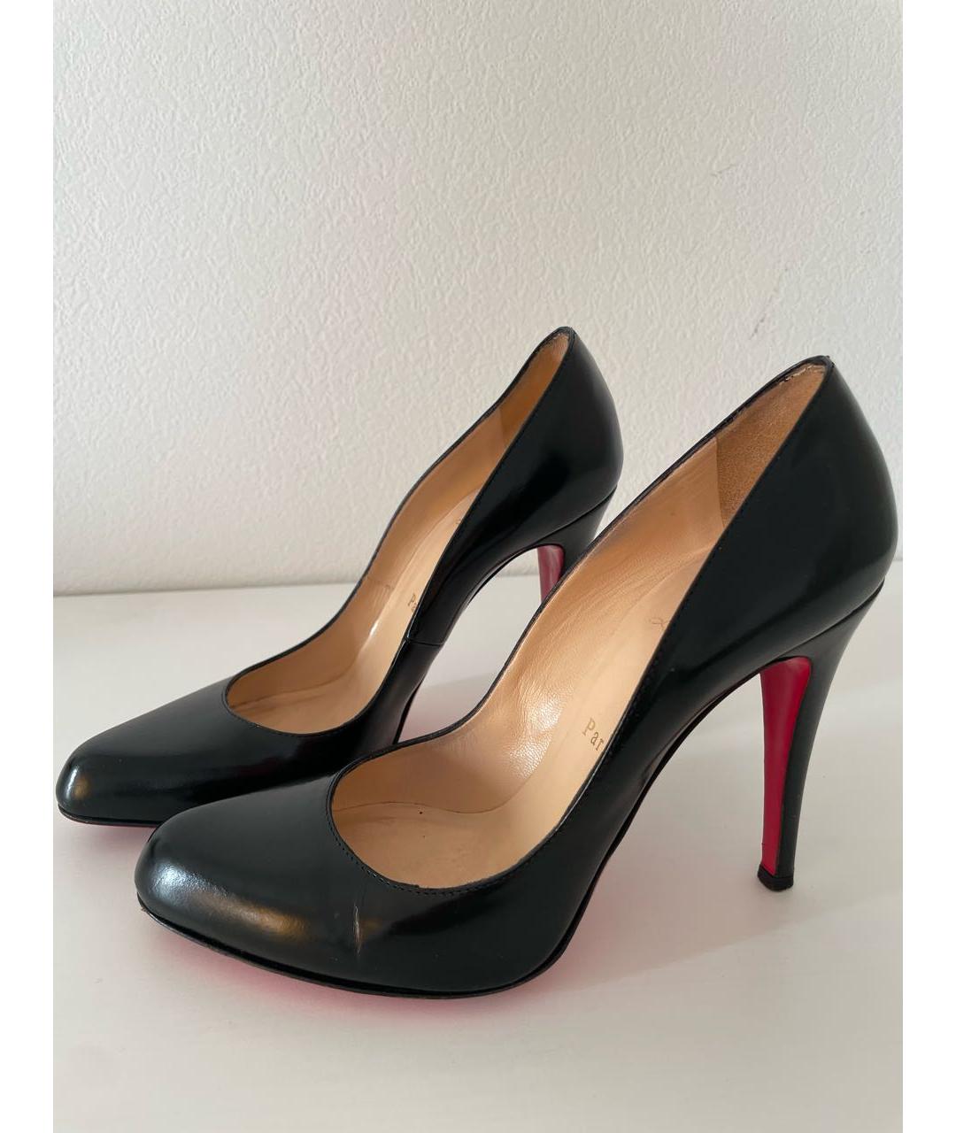 CHRISTIAN LOUBOUTIN Черные кожаные туфли, фото 8