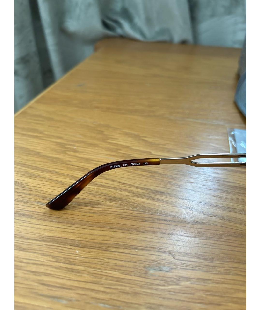 ETRO Коричневые пластиковые солнцезащитные очки, фото 5