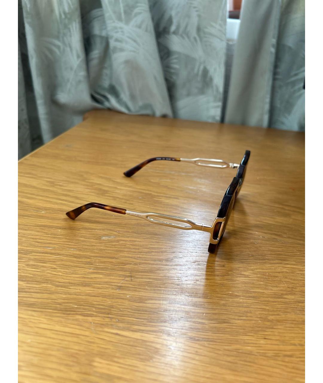 ETRO Коричневые пластиковые солнцезащитные очки, фото 3