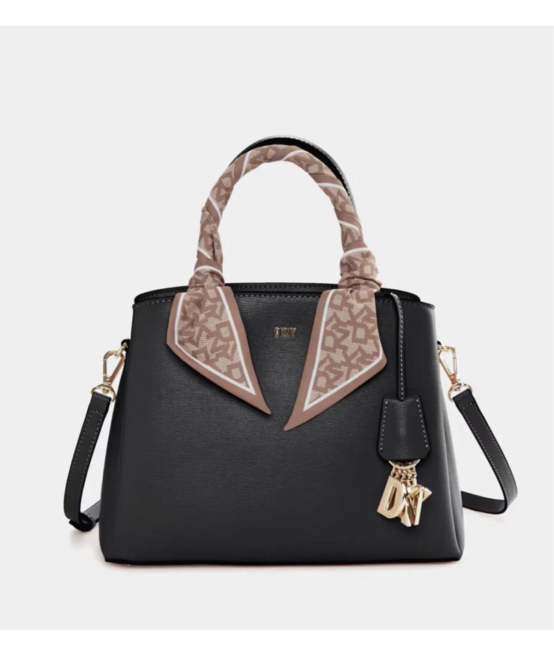 DKNY Черная сумка тоут из искусственной кожи, фото 5