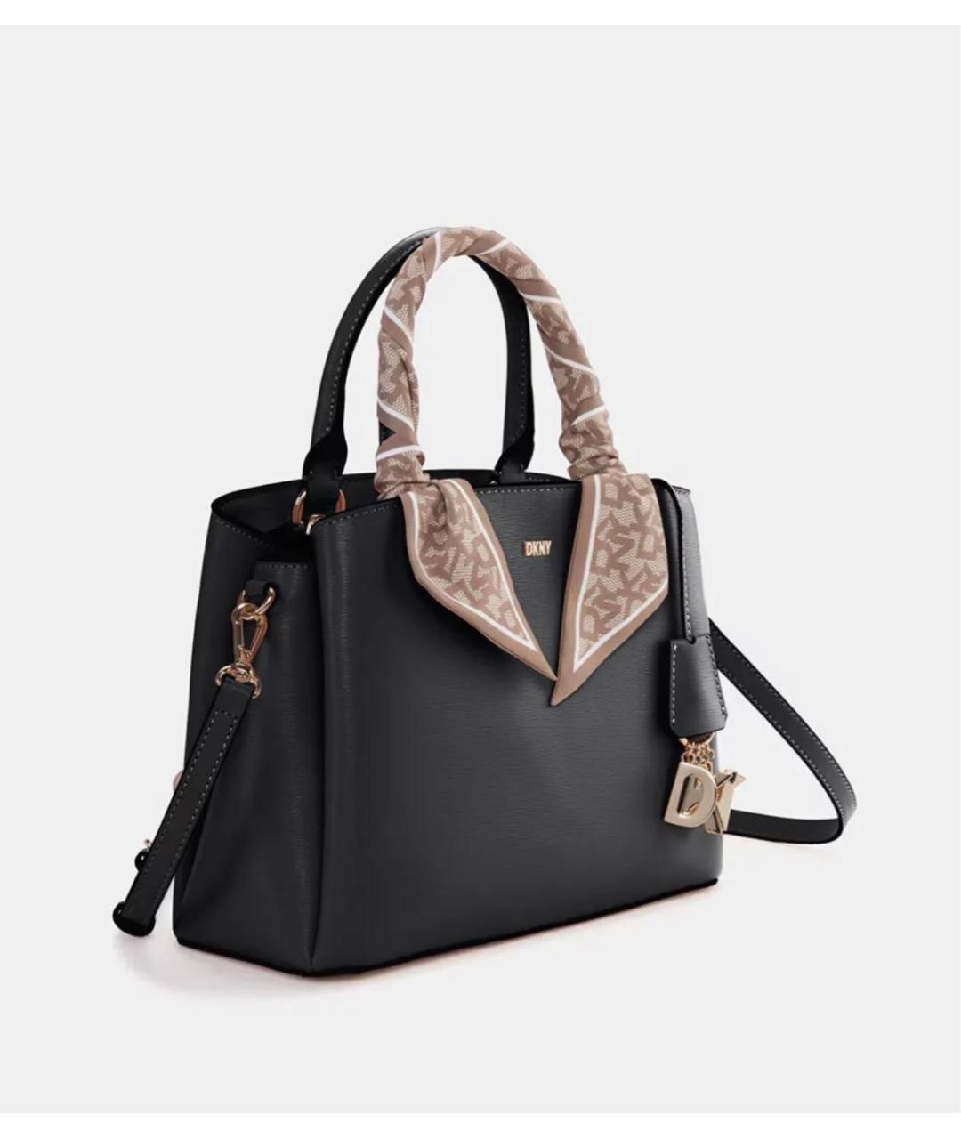 DKNY Черная сумка тоут из искусственной кожи, фото 2