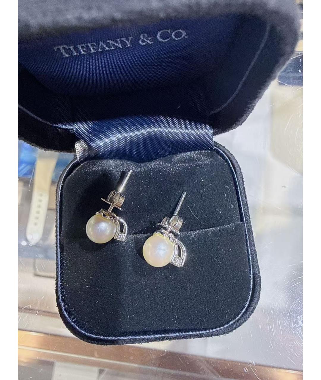 TIFFANY&CO Белые серьги, фото 4