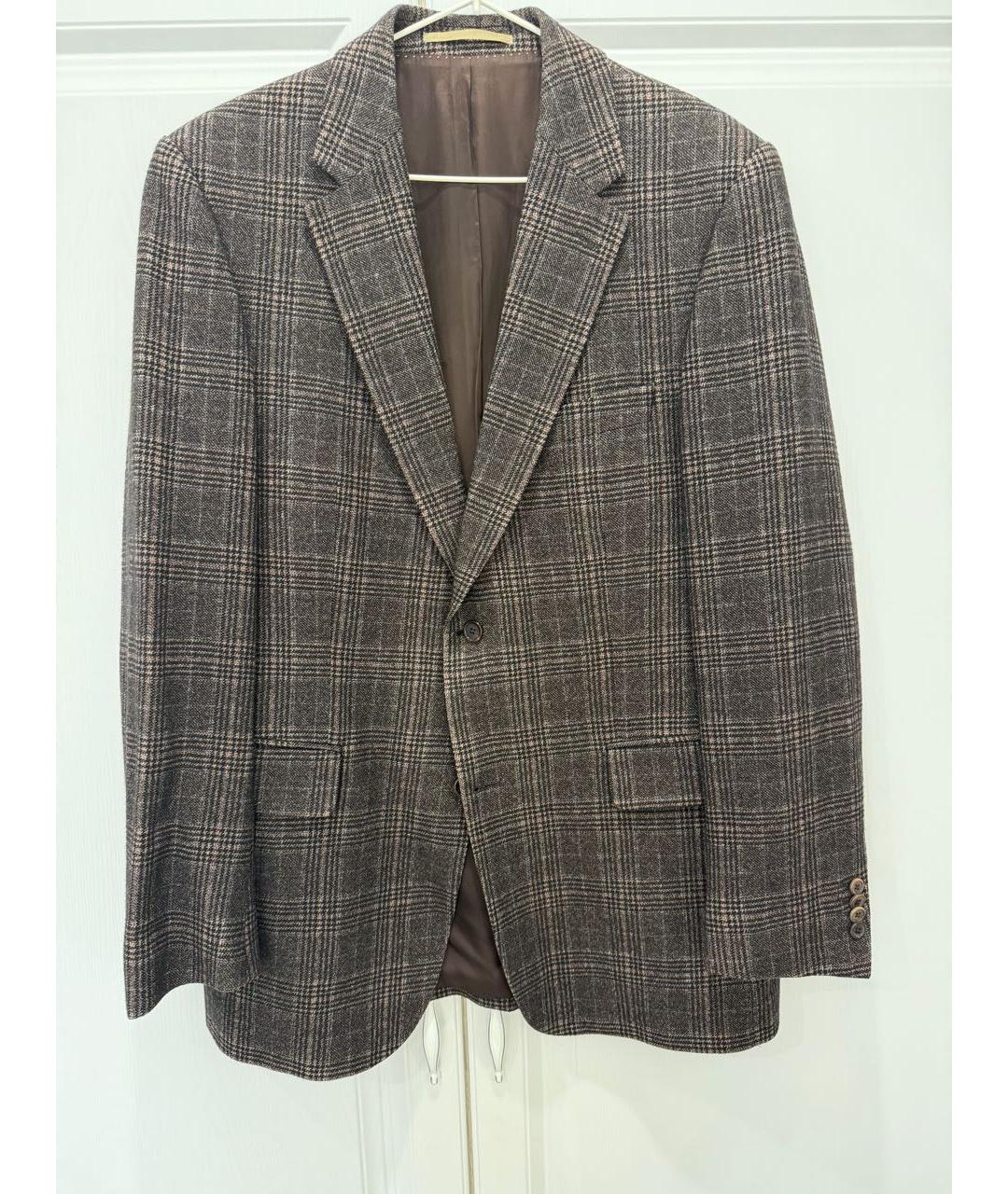 BURBERRY Коричневый шерстяной пиджак, фото 5