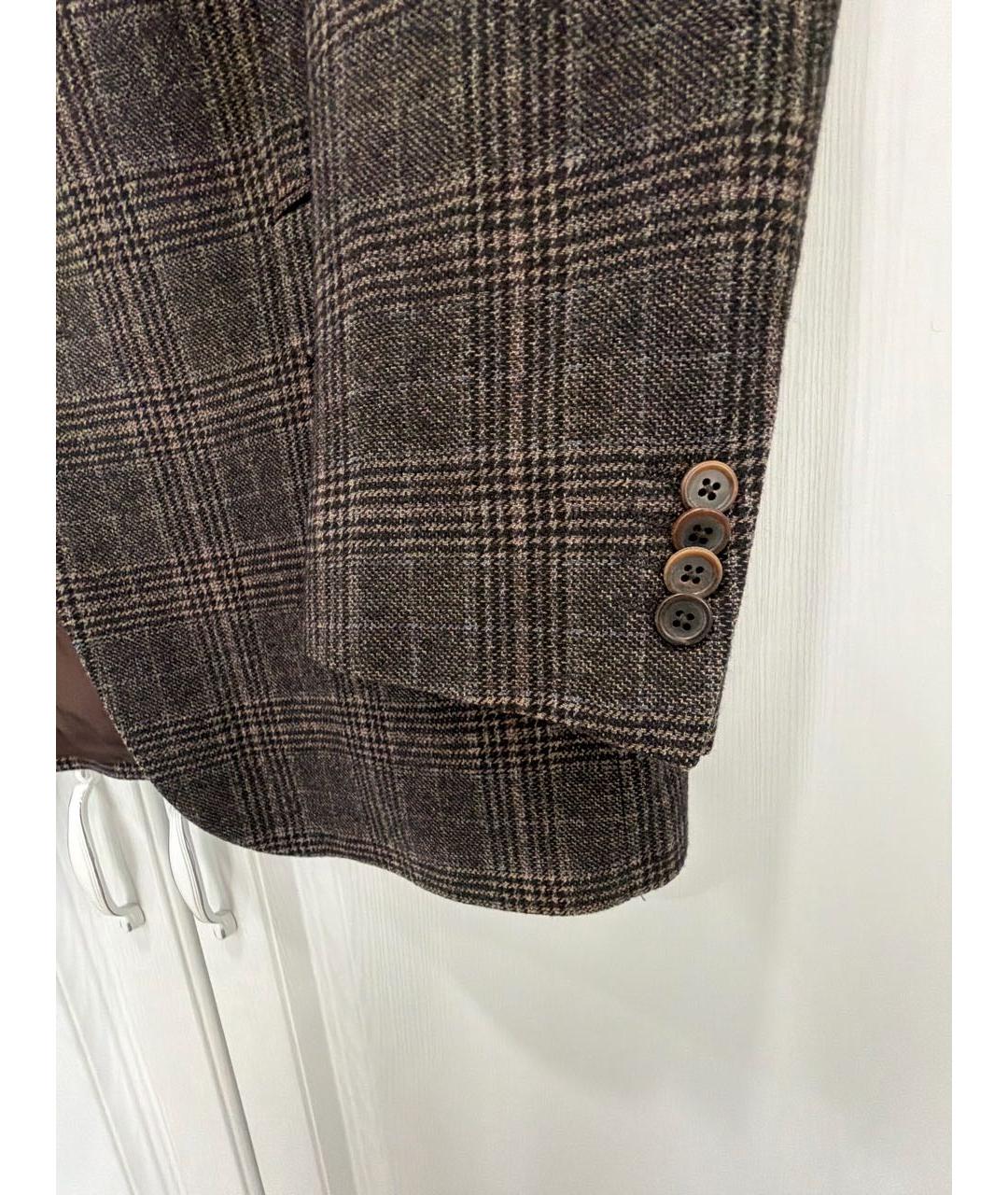 BURBERRY Коричневый шерстяной пиджак, фото 4